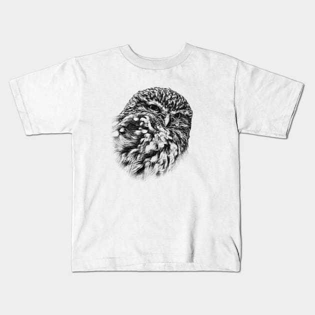 Little owl Kids T-Shirt by Guardi